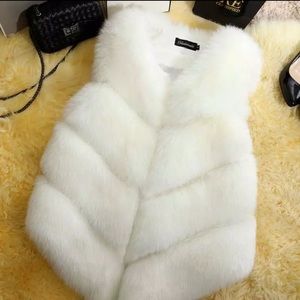 Woman fur vest